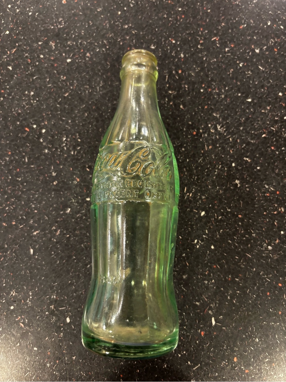 Coca-Cola Green Embossed Script Bottle truly vintage